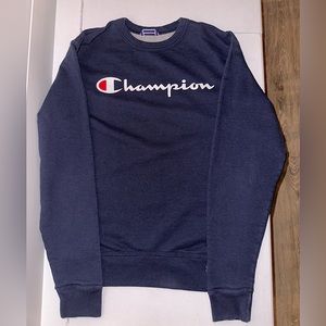 champion size small navy blue crewneck